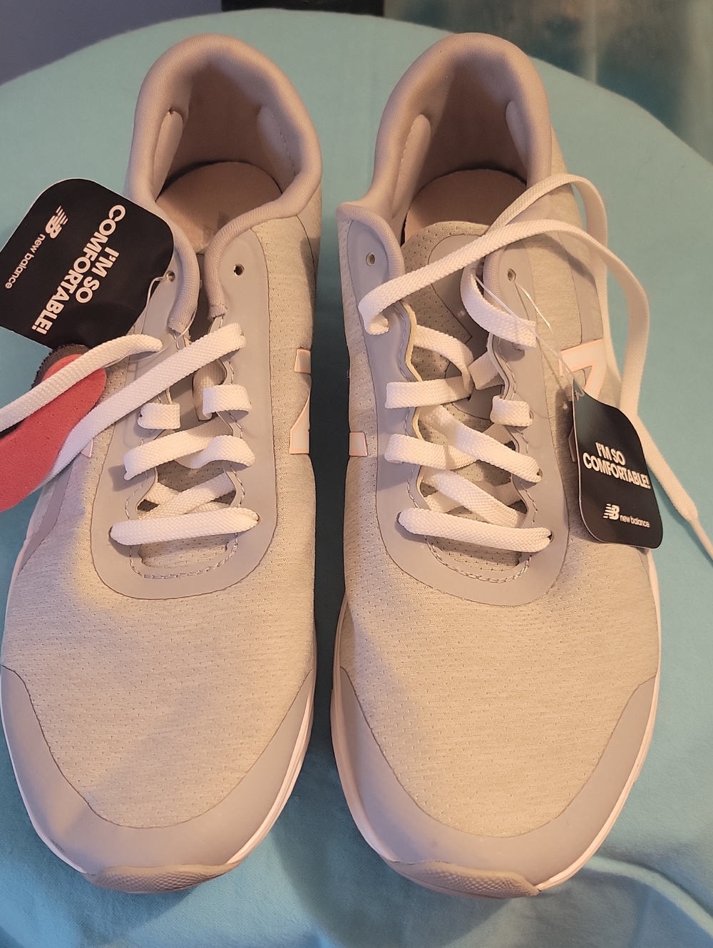 🆕️ New Balance Pale Pink and Gray Women's Running Sneakers Size 11